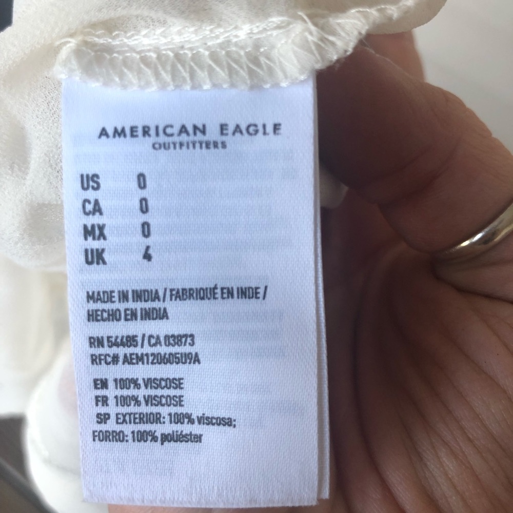 AMERICAN EAGLE Cream Floral Jumpsuit - Picture 6 of 8